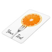 Orange auf einer Gabel Magnet (Linke Seite)