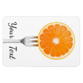 Orange auf einer Gabel Magnet (Horizontal)