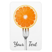 Orange auf einer Gabel Magnet (Vertikal)