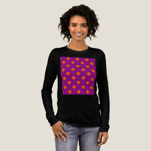 Orange auf Lila Polka Dots Design Tri-Blend Shirt