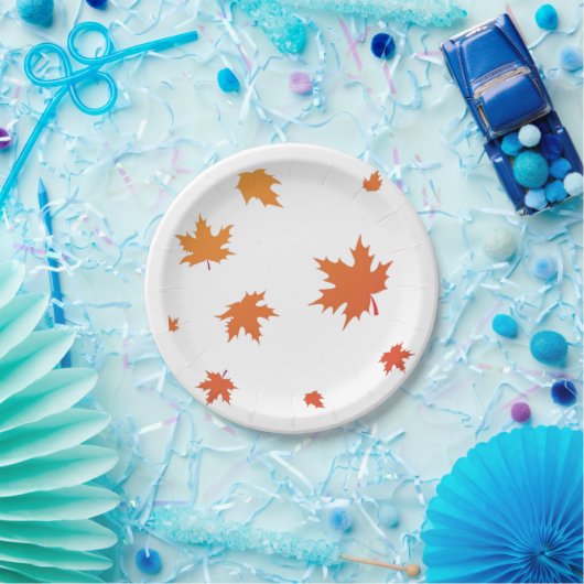 Orange auf Platte verlassen Pappteller (Party)