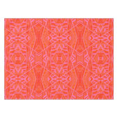Orange auf rosa geometrischer Muster-Tischdecke Tischdecke (Vorderseite (Horizontal))