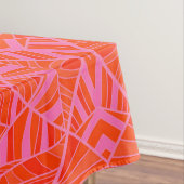 Orange auf rosa geometrischer Muster-Tischdecke Tischdecke (Beispiel)