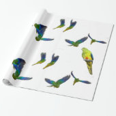 Orange aufgeblähtes Papageien-Packpapier Geschenkpapier (Ungerollt)