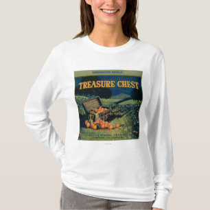 Orange Aufkleber der Schatztruhe-(Feldversion) T-Shirt