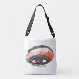 Orange Augenschminke-Kreuz-Leichensack Tragetaschen Mit Langen Trägern