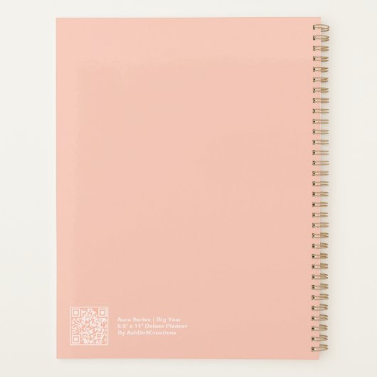 Orange Aura Big Year Planner Planer (Rückseite)
