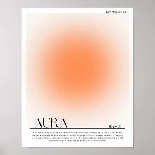 Orange Aura Poster (Vorne)