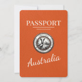 Orange Australia Reisepass Save The Date (Vorderseite)
