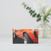 Orange Automobile - Beruf für kundenspezifische An Visitenkarte (Stehend Vorderseite)