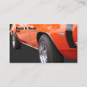 Orange Automobile - Beruf für kundenspezifische An Visitenkarte (Vorderseite)