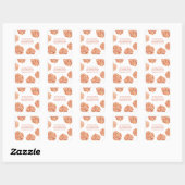Orange Autumn Bloom Burst Address Sticker (Blatt)