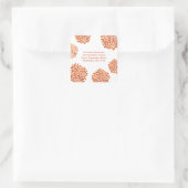 Orange Autumn Bloom Burst Address Sticker (Tasche)