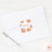 Orange Autumn Bloom Burst Address Sticker (Umschlag)