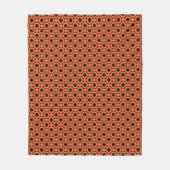 Orange Autumn Blume Fleecedecke (Vorderseite)