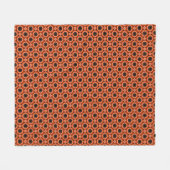 Orange Autumn Blume Fleecedecke (Vorderseite (Horizontal))