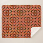 Orange Autumn Blume Sherpadecke (Vorderseite (Horizontal))