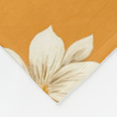 Orange Autumn Boho Vintages Blumenmuster Fleecedecke (Ecke)