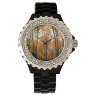 Orange Autumn Forest Armbanduhr