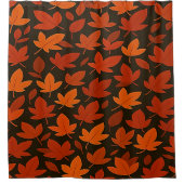 Orange Autumn Leaves Duschvorhang (Vorderseite)