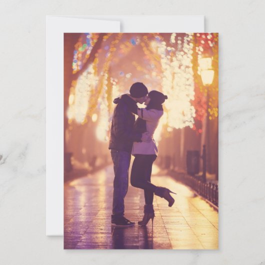 Orange Autumn Mountain Wedding Foto Rett Date Save The Date (Rückseite)