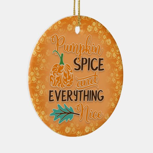 Orange Autumn Pumpkin Ornament (Rechts)