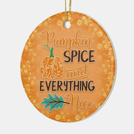 Orange Autumn Pumpkin Ornament (Links)