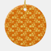 Orange Autumn Pumpkin Ornament (Hinten)