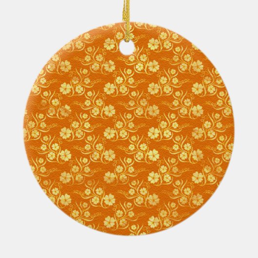 Orange Autumn Pumpkin Ornament (Hinten)