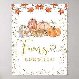 Orange Autumn Pumpkin Patch Geburtstagsfavoriten Z Poster