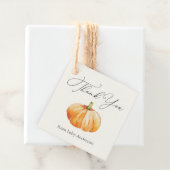 Orange Autumn Pumpkin Vielen Dank Geschenkanhänger (Beispiel)