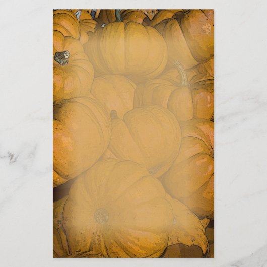 Orange Autumn Pumpkins Briefpapier (Vorderseite)