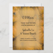 Orange Autumn Pumpkins Wedding Save the Date (Vorderseite)