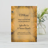 Orange Autumn Pumpkins Wedding Save the Date (Stehend Vorderseite)