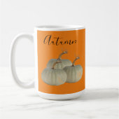 Orange Autumn White Pumpkins Erntedank Kaffeetasse (Links)