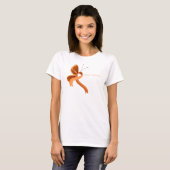 Orange Awareness Ribbon Butterfly T - Shirt (Vorne ganz)