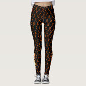 Orange Awareness Ribbon Custom Words Art Leggings (Vorderseite)