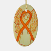 Orange Awareness Ribbon Engel Pendant Ornament (Rechts)