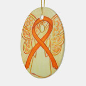 Orange Awareness Ribbon Engel Pendant Ornament (Links)