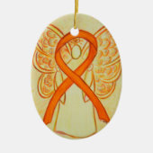 Orange Awareness Ribbon Engel Pendant Ornament (Vorne)