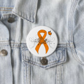 Orange Awareness Ribbon mit Butterfly Button (Beispiel)