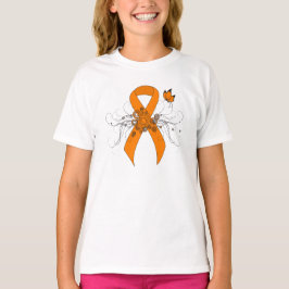 Orange Awareness Ribbon mit Butterfly T-Shirt