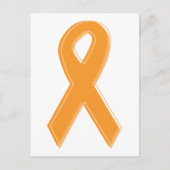 Orange Awareness Ribbon Postkarte (Vorderseite)