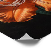 Orange Azalea Blume Art Print Poster (Ecke)