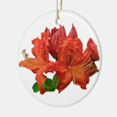 Orange Azalea Blüten Keramikornament (Links)