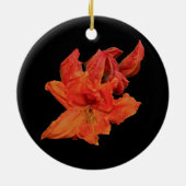 Orange Azalea Blüten Keramikornament (Hinten)