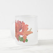 Orange Azalea Blüten Mattglastasse (Vorderseite Links)