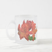 Orange Azalea Blüten Mattglastasse (Links)