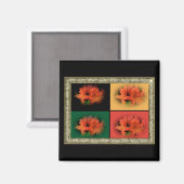 Orange Azaleas Magnet (Vorderseite/Rückseite)