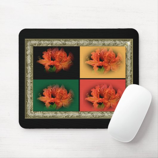 Orange Azaleas Mousepad (Mit Mouse)
